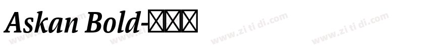 Askan Bold字体转换